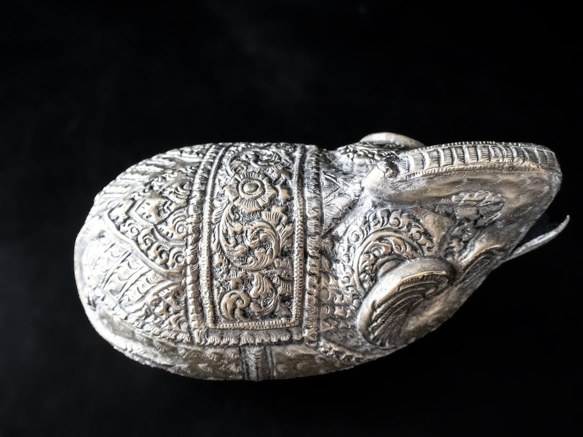 Rare, retailer Vintage Cambodia, Trinket Pot, Betel Nut Pot, Vintage silver trinket dish, ornate Cambodian Temple Silver Repousse box, Morethebuckles