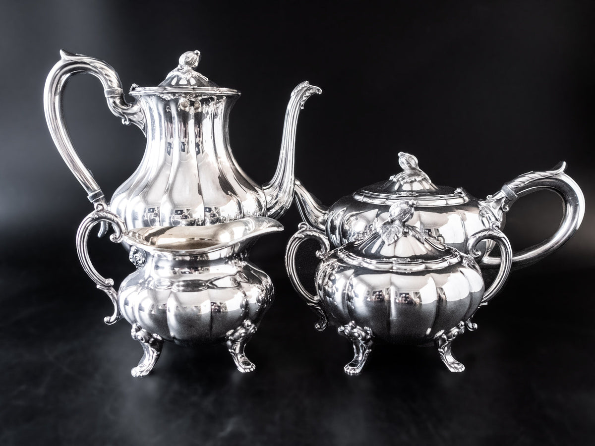 Lal Elegance Coronet Patterned Coffee Set for 6 People Silver 118 ml (4 oz)