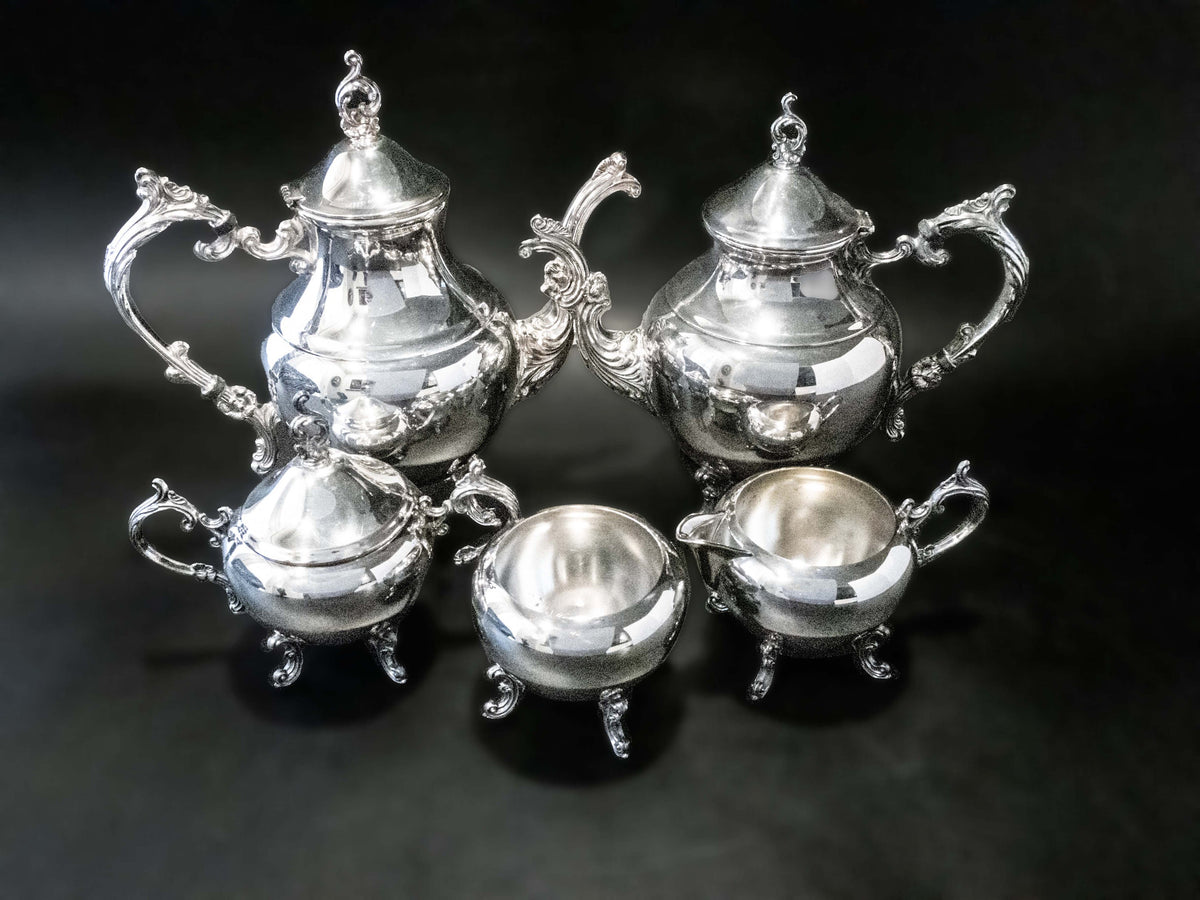 Vintage silver tea 2024 set