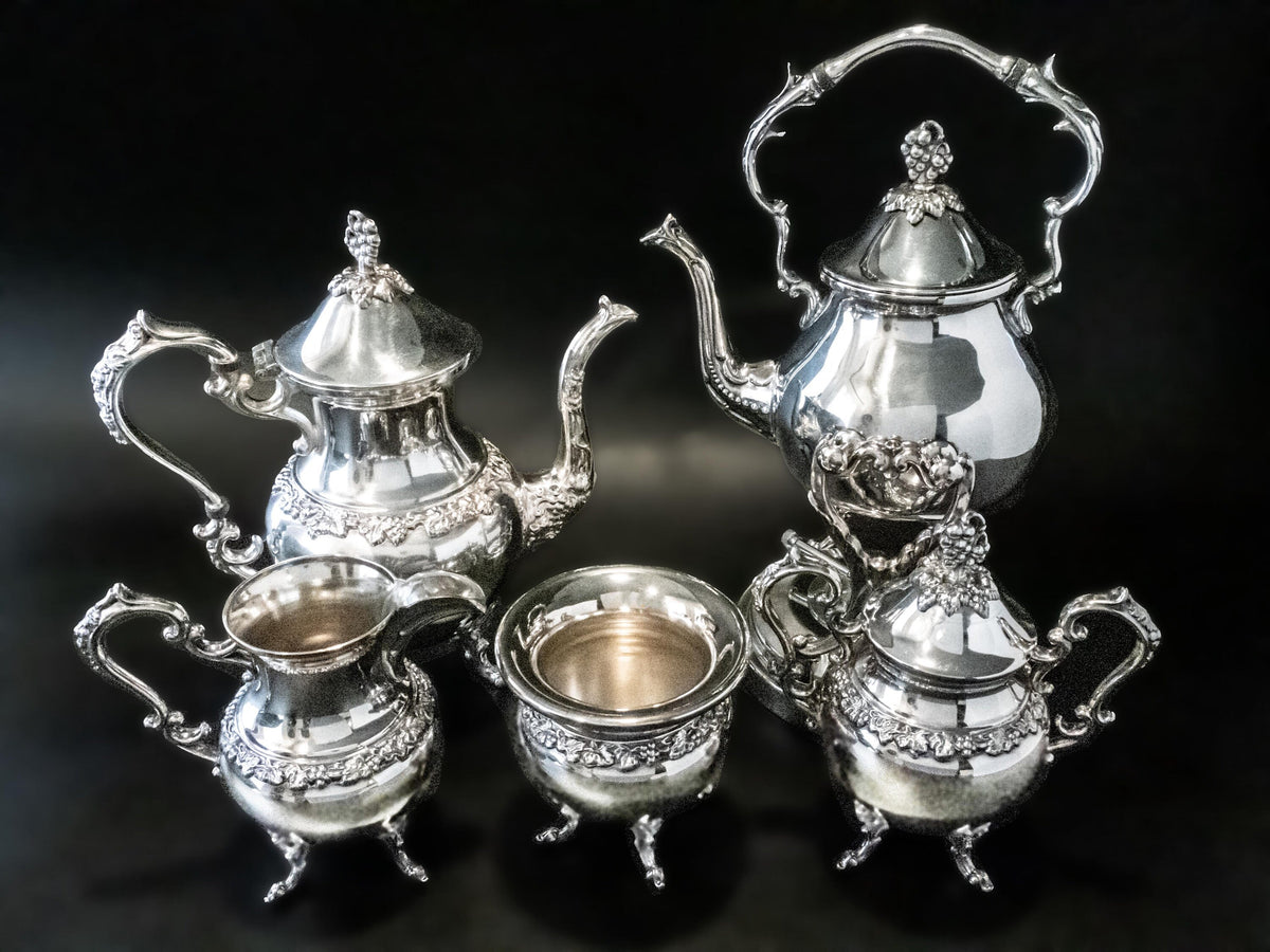 Antique silver shop plated tea set