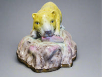 Vintage Wong Lee Pair Leopard Figurines Hand Painted Porcelain WL 1895 Figurines