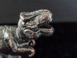 Vintage Bronze Tone T-Rex Dinosaur Statue Figure 9" Long