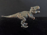 Vintage Bronze Tone T-Rex Dinosaur Statue Figure 9" Long