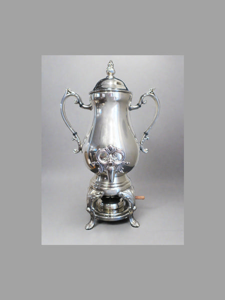 Vintage Silver Plate Coffee Urn With Burner 25 Servings Tea Sets