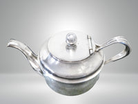 Large Silver Soldered US Navy Teapot WWII Officer's Mess USN