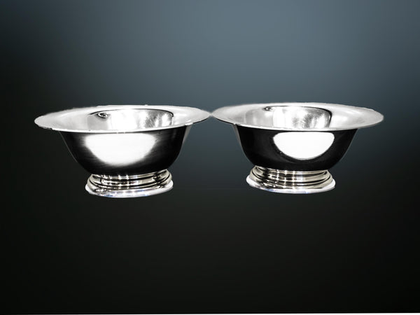 Set Of Two Silver Soldered Bowls By Wallace