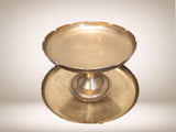 Vintage Pair Of Brass Cake Stands Tiered Serving Trays