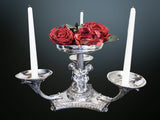 Large Silverplate Epergne Candelabra Figural Cherubs Centerpiece