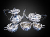 English Silverplate Tea Set Coffee Service Repousse