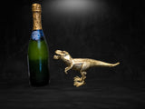 Vintage Brass Dinosaur T-Rex Statue Figure 11" Long