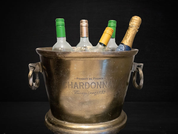 XL Brass Tone Chardonnay Bourgogne Champagne Chiller Ice Bucket France