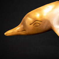 Vintage Brass Dolphin Fish Sculpture Statue 10"