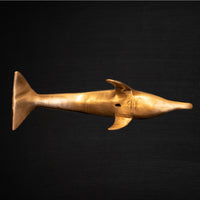 Vintage Brass Dolphin Fish Sculpture Statue 10"