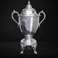 Antique Silver Plate Coffee Urn With Burner Samovar Reed And Barton