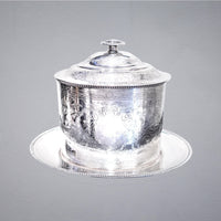 Antique silverplate English Biscuit Box circa 1890s