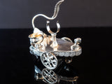 Victorian Silver Plate Egg Cup Condiment Breakfast Caddy Figural Woman MastHead