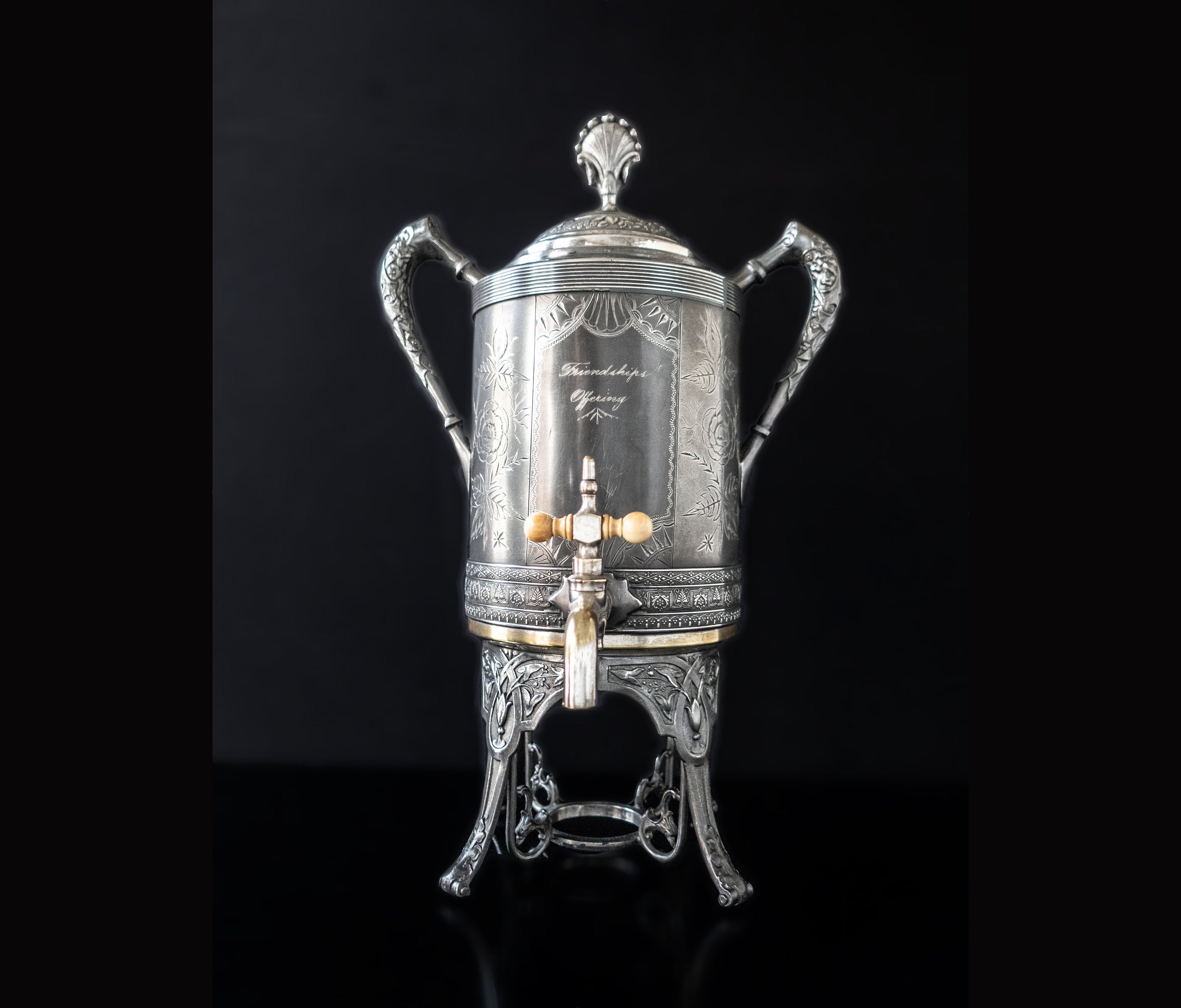 Antique Silver Plate Coffee Urn Hot Tea Dispenser Samovar – InventifDesigns