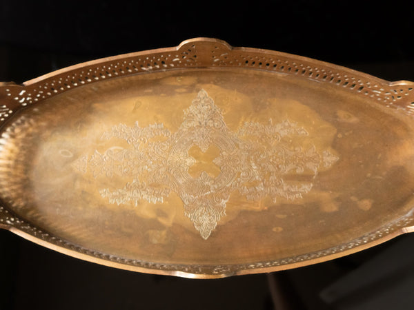 Footed Etched Brass Tray | Anne Cavan Design