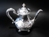 Vintage Silver Plate Coffee Pot Regent Chased Reed Barton With Dust Cover Coffee & Tea Sets