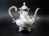 Vintage Silver Plate Coffee Pot Regent Chased Reed Barton With Dust Cover Coffee & Tea Sets