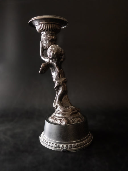 Tall Bronze Cherub Candle Holder Candlestick Putti Victorian –  InventifDesigns