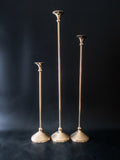 Vintage Tall Brass Candle Holders Set Of Three Bombay Company 32" Candle Holders