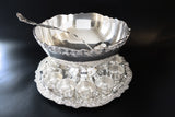 Vintage Silver Plate Punch Bowl Set And Tray Towle Silver And Silverplate