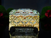 Ormolu Domed Glass Jewelry Box Casket Trinket Box